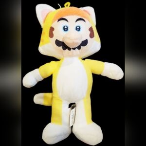 Super Mario Luigi~Cat Suit Plush~ Nintendo~Small 8"~Stuffed Toy Yellow